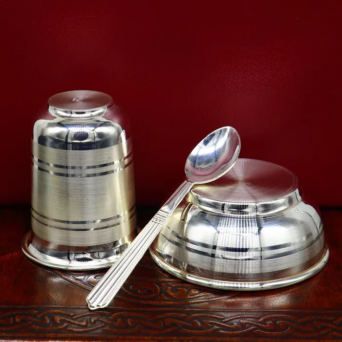 Rings 999 fine silver water milk glass and bowl silver tumbler silver spoon silver utensils silver baby set serving food utensils sv199 TRIBAL ORNAMENTS
