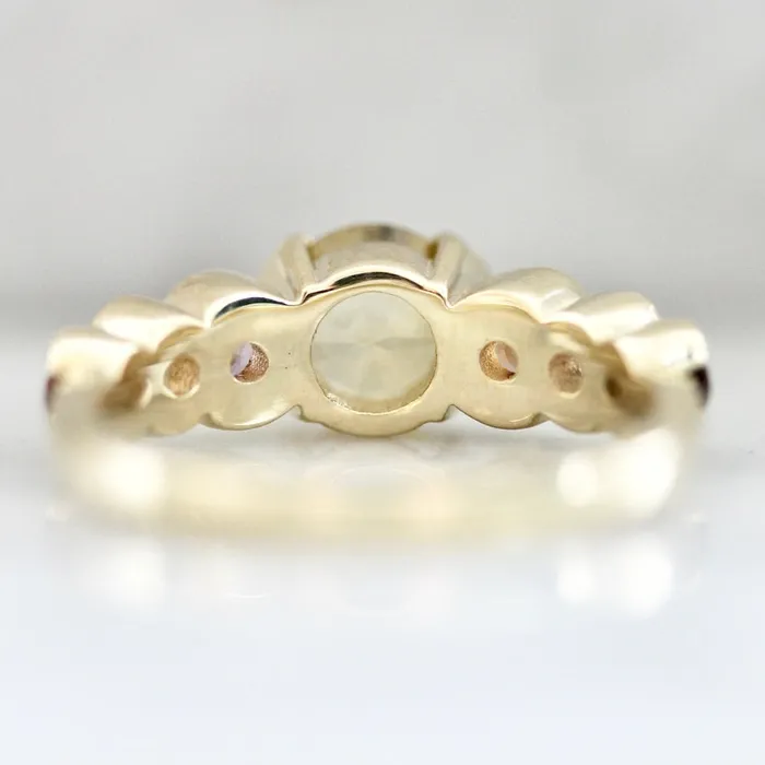 Rings Common Rite Supply Cozumel Coast Round Brilliant Cut Ombre Sapphire Ring