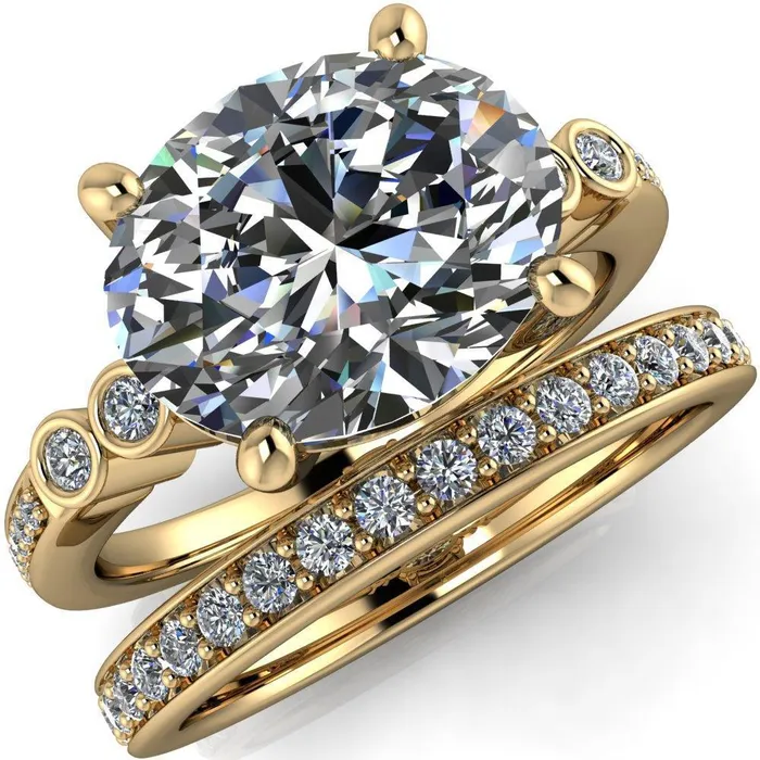 Rings Fire Brilliance Pascala Oval Center Stone Diamond Side 4 Prong Engagement Ring