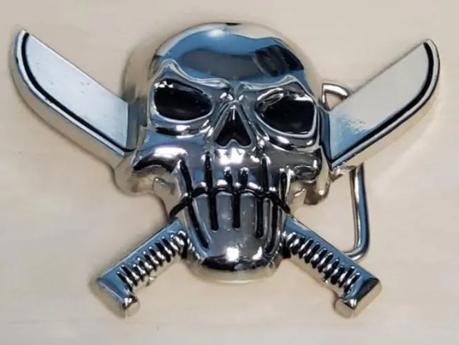Rings POLLY BU216 Skull Swords Belt Buckle