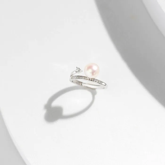 Rings Top Grade Freshwater Pearl Ring WR00198 Pearly Lustre