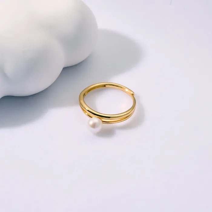 Rings Top Grade Freshwater Pearl Ring WR00299 CONNECT Pearly Lustre