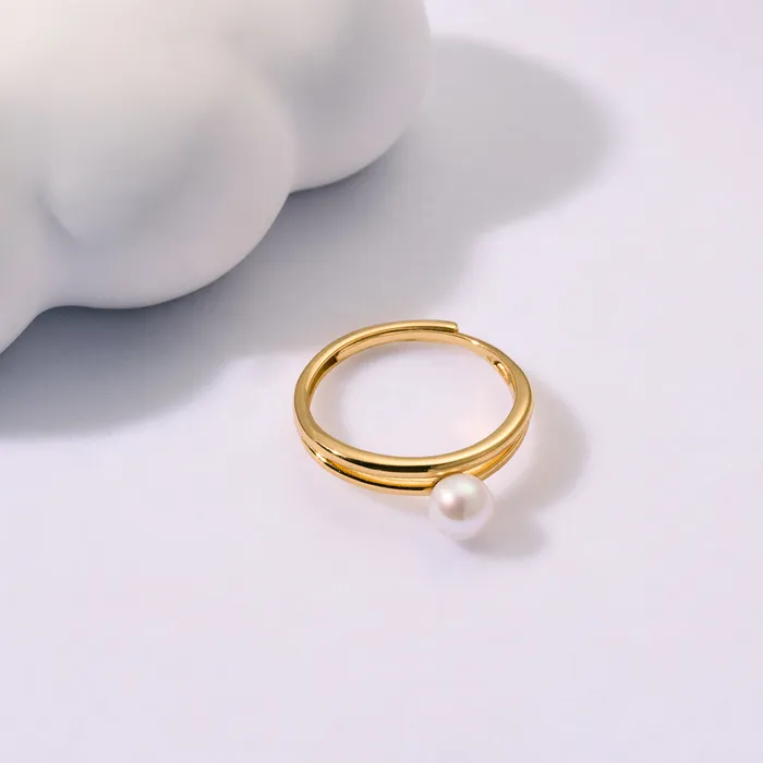 Rings Top Grade Freshwater Pearl Ring WR00299 CONNECT Pearly Lustre