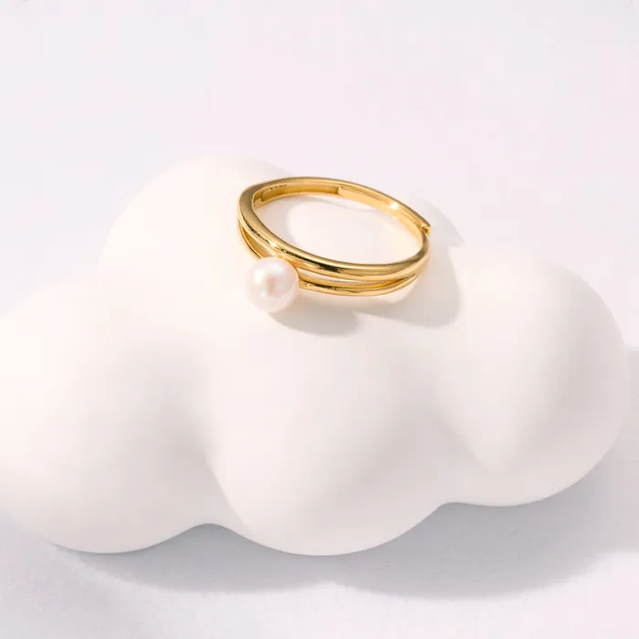 Rings Top Grade Freshwater Pearl Ring WR00299 CONNECT Pearly Lustre
