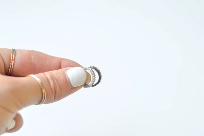 Silver Diamond Huggies DLUX Rings