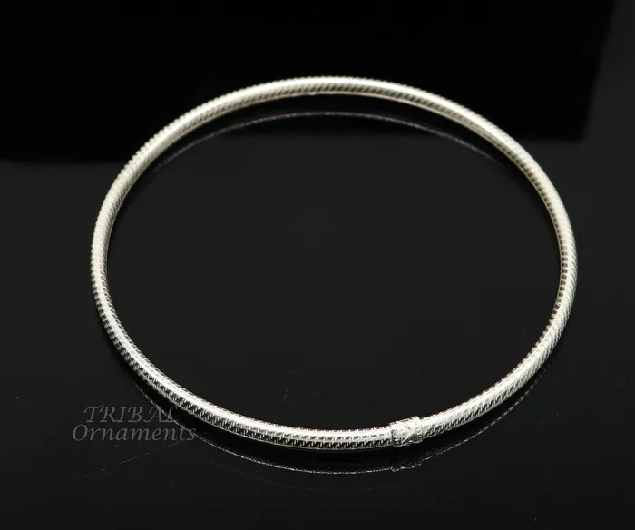 TRIBAL ORNAMENTS Bracelets Sterling silver Handmade Vintage design indian traditional silver womens customized foot kada ankle kada bracelet tribal jewelry nsfk74