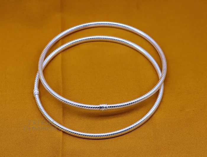 TRIBAL ORNAMENTS Bracelets Sterling silver Handmade Vintage design indian traditional silver womens customized foot kada ankle kada bracelet tribal jewelry nsfk74