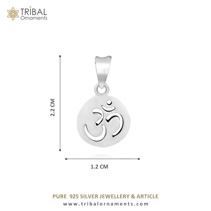TRIBAL ORNAMENTS Necklaces 925 sterling silver handmade Hindu mantra Aum OM pendant amazing stylish unisex pendant personalized jewelry tribal jewelry ssp1655