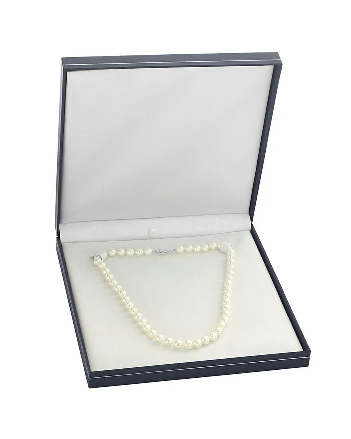 White Japanese Hanadama Akoya Pearl Necklace 7075mm spt Necklaces