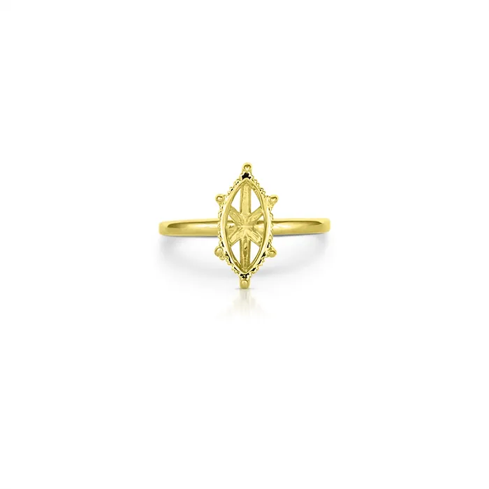 14K Yellow Gold Semi Mount Ring for Marquise Diamond with Hidden Halo Engagement Collections Rings 14K Yellow Gold Semi Mount Ring for Marquise Diamond with Hidden Halo Engagement Collections Rings