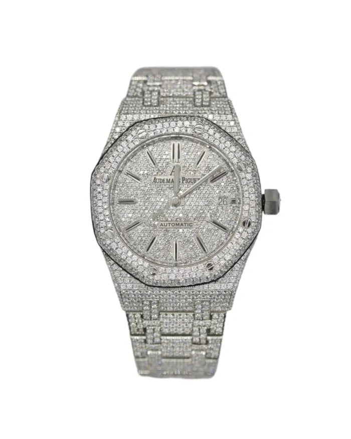 Audemars Piguet Bracelets Audemars Piguet Royal Oak Selfwinding 37mm Watch Ref 15450ST Pave Diamond Dial Diamond Case in Stainless Steel Diamond Bracelet Audemars Piguet Bracelets Audemars Piguet Royal Oak Selfwinding 37mm Watch Ref 15450ST Pave Diamond Dial Diamond Case in Stainless Steel Diamond Bracelet