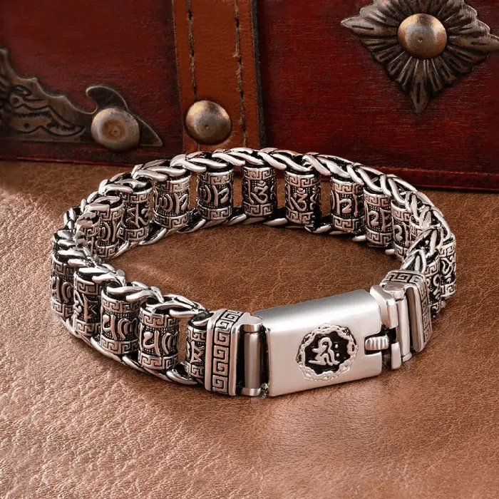 Bracelets Belbren Om Mani Padme Hum Tibetan Prayer Wheel Spinner Bracelet Alloy Adjustable Sizes Bracelets Belbren Om Mani Padme Hum Tibetan Prayer Wheel Spinner Bracelet Alloy Adjustable Sizes