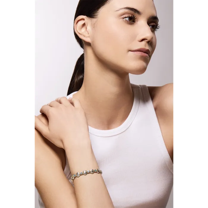 Bracelets Konstantino Konstantino Kyma Collection Sterling and Gold Refined Grace Sky Blue Topaz Bracelet Bracelets Konstantino Konstantino Kyma Collection Sterling and Gold Refined Grace Sky Blue Topaz Bracelet