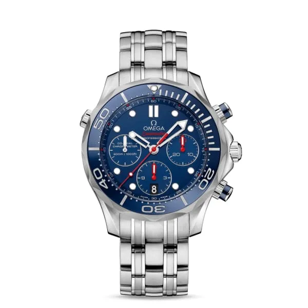 Bracelets Omega Omega Seamaster 44mm Watch Ref 21230445003001 Blue Chronograph Index Dial Stainless Steel Bracelet Bracelets Omega Omega Seamaster 44mm Watch Ref 21230445003001 Blue Chronograph Index Dial Stainless Steel Bracelet