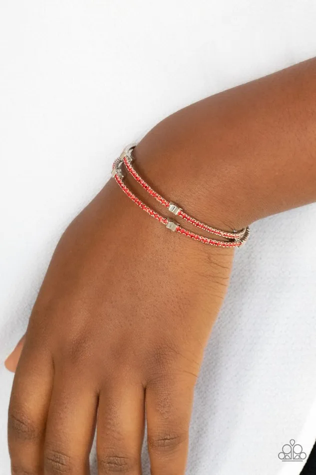 Bracelets Paparazzi Bracelet Let Freedom BLING Red Paparazzi Jewelry