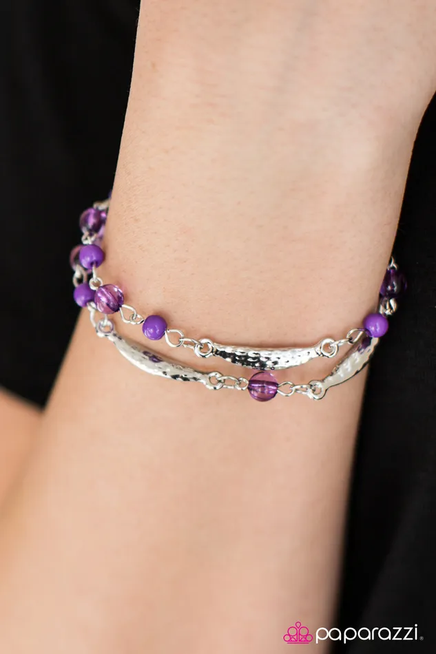 Bracelets Paparazzi Bracelet Trip To The Tropics Purple Paparazzi Jewelry