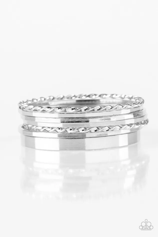 Bracelets Paparazzi Jewelry Paparazzi Bracelet Basic Blend Silver
