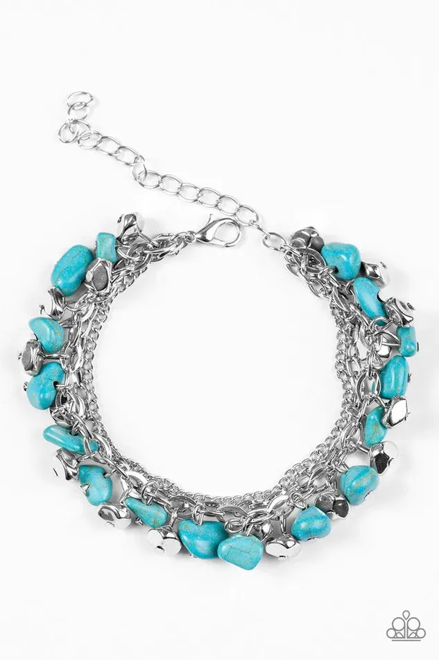 Bracelets Paparazzi Jewelry Paparazzi Bracelet Colorful Cliffs Blue