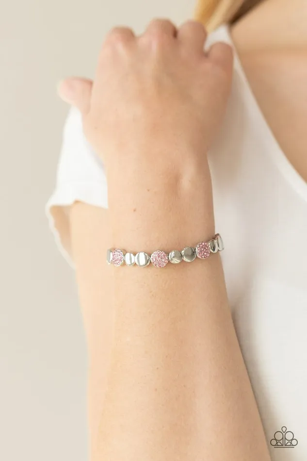 Bracelets Paparazzi Jewelry Paparazzi Bracelet Dimensional Dazzle Pink