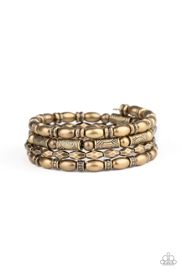 Bracelets Paparazzi Jewelry Paparazzi Bracelet Texture Throwdown Brass