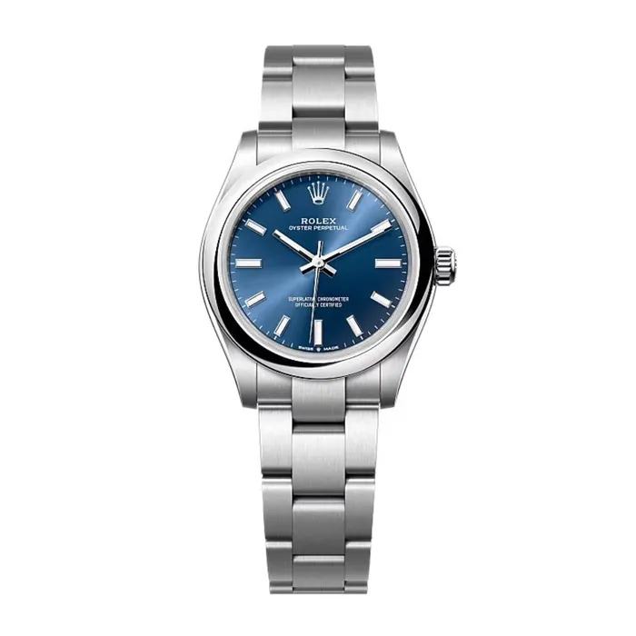 Bracelets Rolex Rolex Oyster Perpetual 31mm Ref 2772000003 Bright Blue Stick Dial Stainless Steel Oyster Bracelet Watch Bracelets Rolex Rolex Oyster Perpetual 31mm Ref 2772000003 Bright Blue Stick Dial Stainless Steel Oyster Bracelet Watch