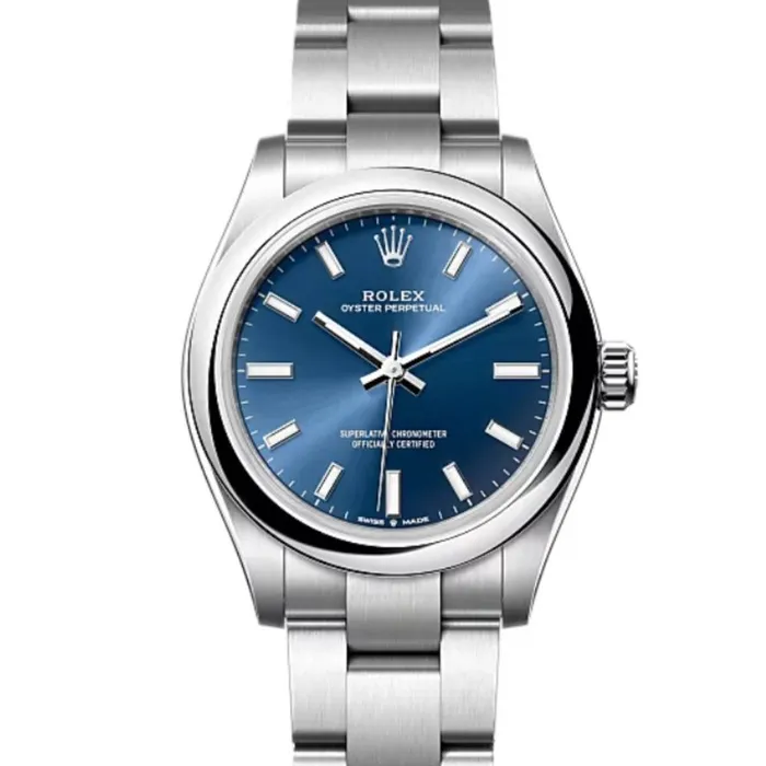 Bracelets Rolex Rolex Oyster Perpetual 31mm Ref 2772000003 Bright Blue Stick Dial Stainless Steel Oyster Bracelet Watch