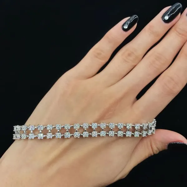 Diamond Source NYC 14k White Gold Diamond Bracelet B4562630 Bracelets