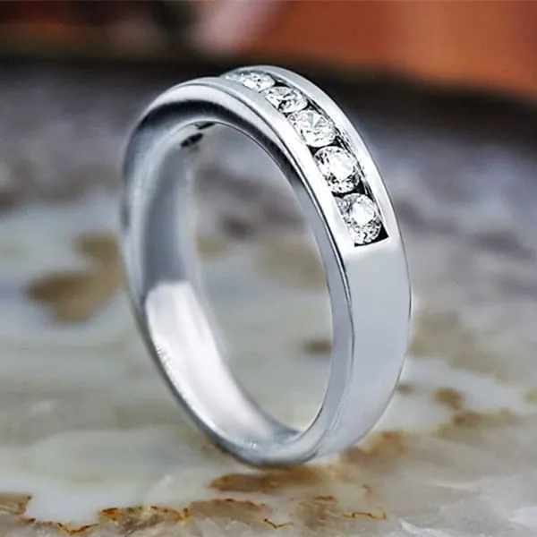 Diamond Source NYC Rings Unique HalfWay Eternity Diamond Ring with 060ct of Diamonds B3115 Diamond Source NYC Rings Unique HalfWay Eternity Diamond Ring with 060ct of Diamonds B3115