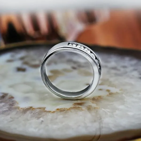 Diamond Source NYC Rings Unique HalfWay Eternity Diamond Ring with 060ct of Diamonds B3115 Diamond Source NYC Rings Unique HalfWay Eternity Diamond Ring with 060ct of Diamonds B3115