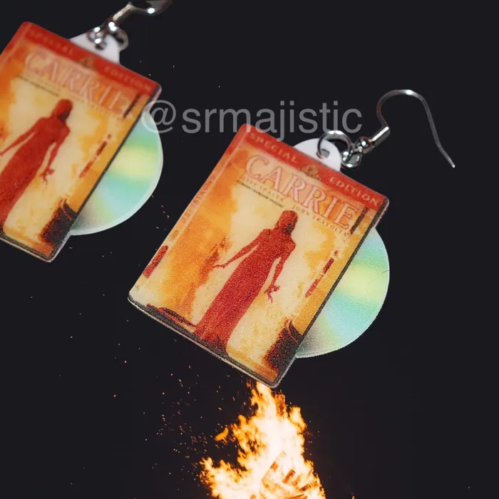 Earrings Carrie 1976 DVD 2D detailed Handmade Earrings Sam Makes Things
