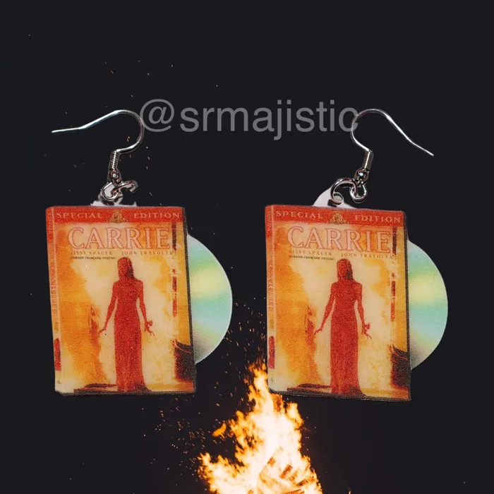 Earrings Carrie 1976 DVD 2D detailed Handmade Earrings Sam Makes Things