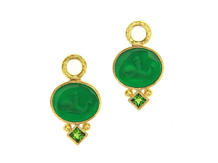 Earrings Elizabeth Locke Pine Dolphin Tsavorite Earring Charms Elizabeth Locke Earrings Elizabeth Locke Pine Dolphin Tsavorite Earring Charms Elizabeth Locke
