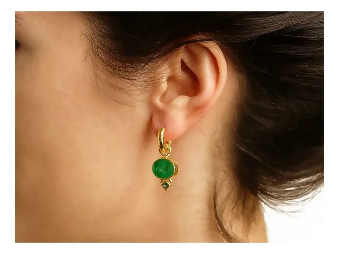 Earrings Elizabeth Locke Pine Dolphin Tsavorite Earring Charms Elizabeth Locke
