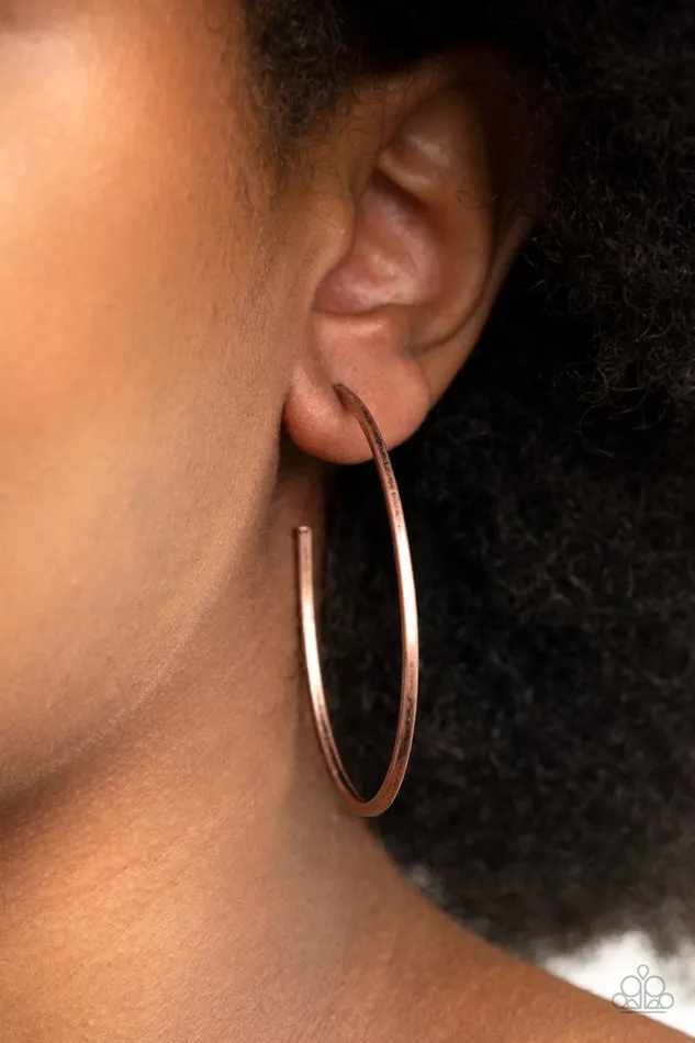Earrings Paparazzi Earring Cool Curves Copper Paparazzi Jewelry