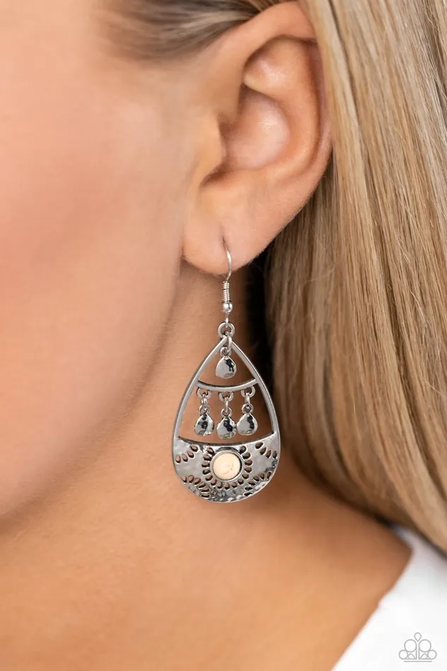 Earrings Paparazzi Earring Country Cabana White Paparazzi Jewelry
