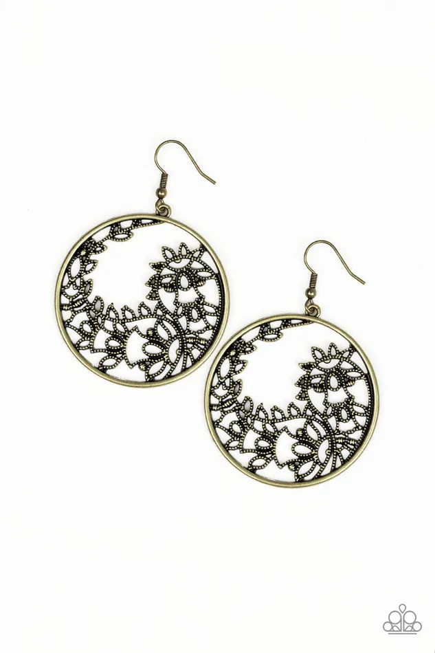 Earrings Paparazzi Earring Get Into VINE Brass Paparazzi Jewelry