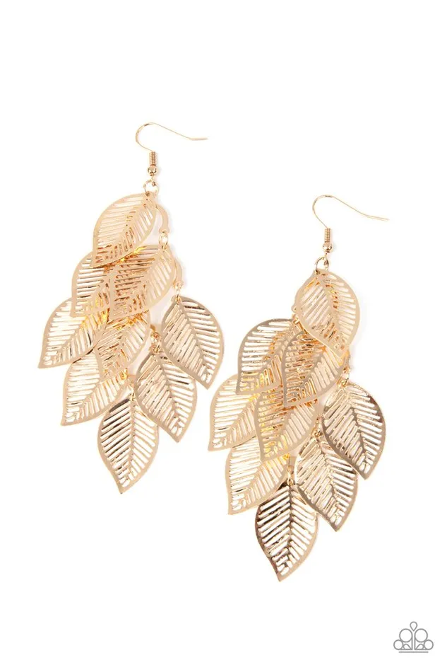 Earrings Paparazzi Earring Limitlessly Leafy Gold Paparazzi Jewelry Earrings Paparazzi Earring Limitlessly Leafy Gold Paparazzi Jewelry