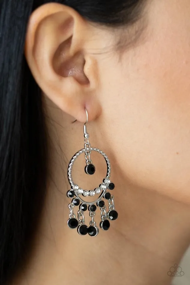 Earrings Paparazzi Jewelry Paparazzi Earring Cosmic Chandeliers Black