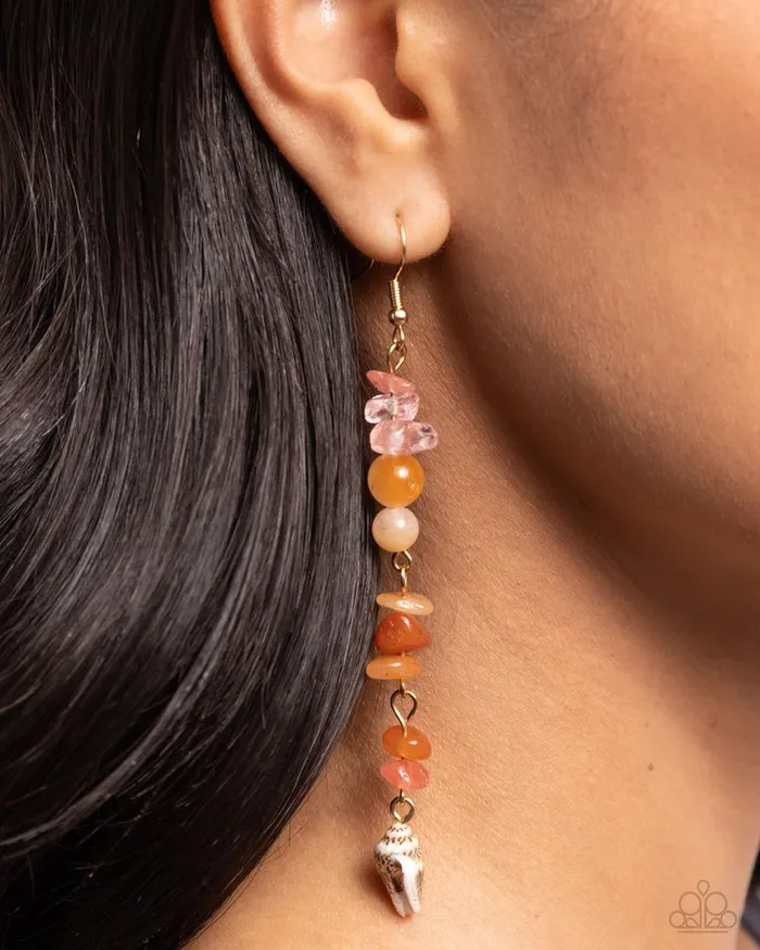 Earrings Paparazzi Jewelry Paparazzi Earring Game of STONES Orange