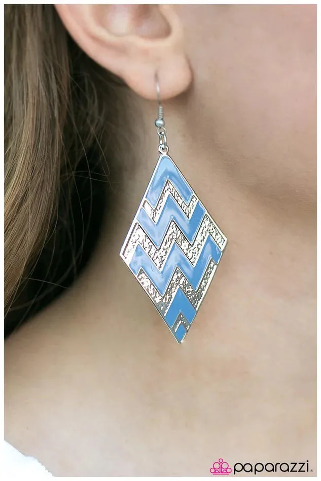 Earrings Paparazzi Jewelry Paparazzi Earring Last Friday Night Blue