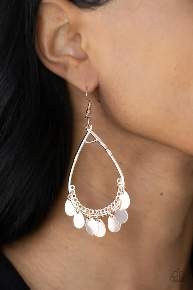 Earrings Paparazzi Jewelry Paparazzi Earring Meet Your Music Maker Rose Gold