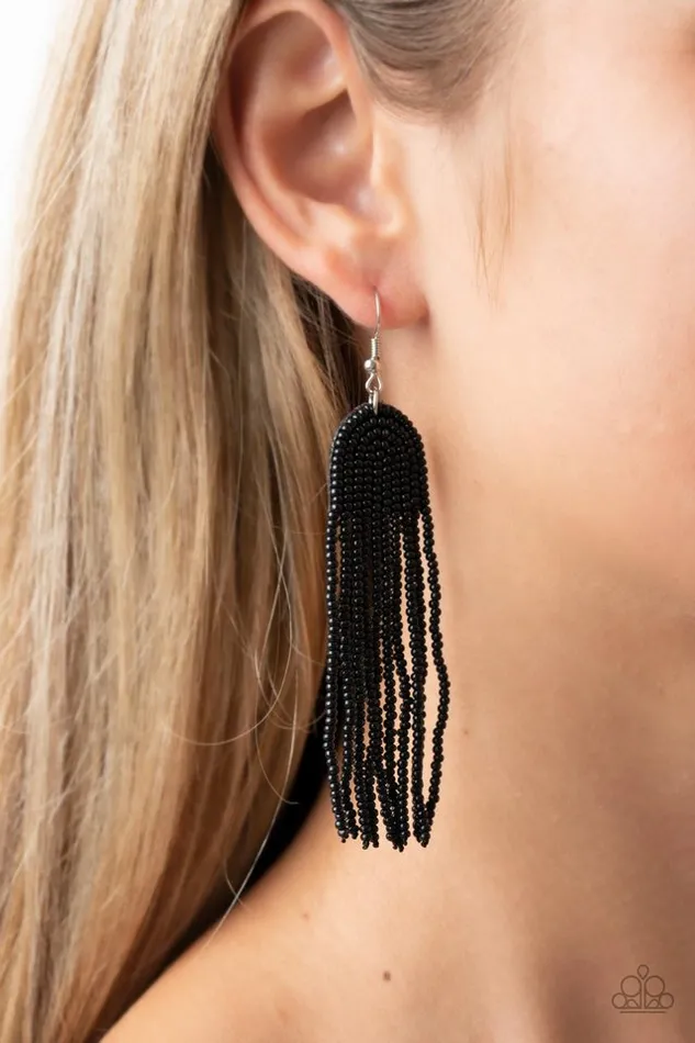 Earrings Paparazzi Jewelry Paparazzi Earring Right as RAINBOW Black