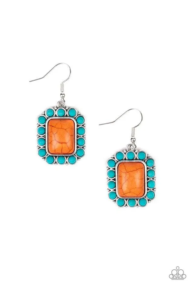 Earrings Paparazzi Jewelry Paparazzi Earring Sandstone Sway Orange