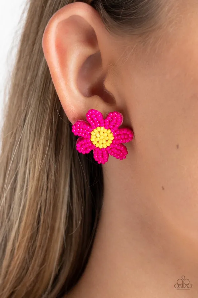 Earrings Paparazzi Jewelry Paparazzi Earring Sensational Seeds Pink