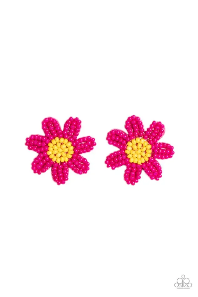 Earrings Paparazzi Jewelry Paparazzi Earring Sensational Seeds Pink