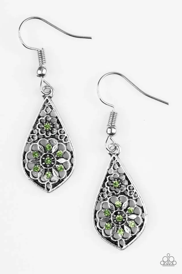 Earrings Paparazzi Jewelry Paparazzi Earring Spring Sparkle Green