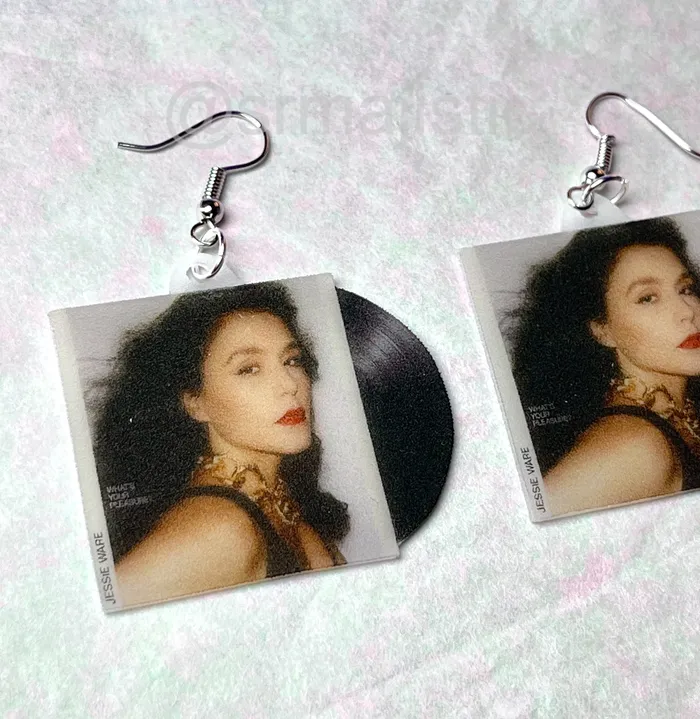 Earrings Sam Makes Things Jessie Ware Whats Your Pleasure Vinyl Album Handmade Earrings