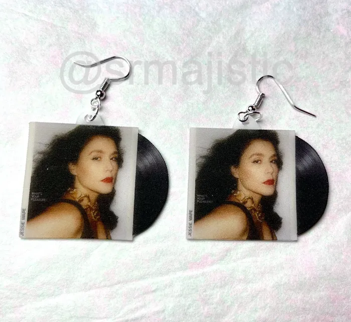 Earrings Sam Makes Things Jessie Ware Whats Your Pleasure Vinyl Album Handmade Earrings