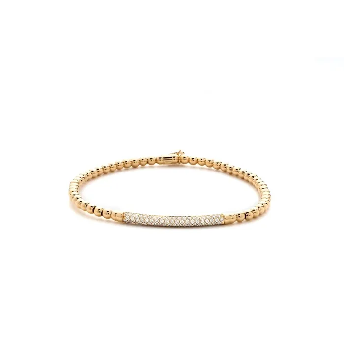 Hulchi Belluni Bracelets Hulchi Belluni 18K Yellow Gold Diamond Tresore Stretch Bracelet Hulchi Belluni Bracelets Hulchi Belluni 18K Yellow Gold Diamond Tresore Stretch Bracelet