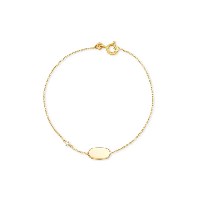 Kendra Scott Bracelets Kendra Scott 14K Yellow Gold Fern Engravable Diamond Chain Bracelet Kendra Scott Bracelets Kendra Scott 14K Yellow Gold Fern Engravable Diamond Chain Bracelet